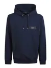 Balmain Hoodie Label Adjustable Hood In Dark Blue