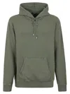 Balmain Vintage-style Organic Cotton Hoodie With Embroidered Logo In Green