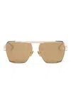 Balmain Pilot-frame Sunglasses In Gold