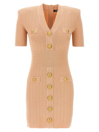 BALMAIN PINK CHIOCCIOLA DRESS