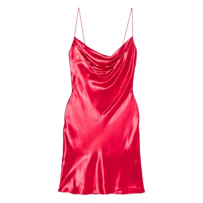 Balmain Refined Sensuality Mini Dress With Spaghetti Straps In Pink