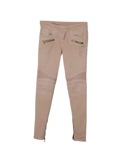 Pre-owned Balmain Pink Skinny Jeans