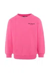 Balmain Logo-print Sweatshirt In Pink