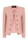 Balmain Glitter Embellished Silk Tweed Spencer Jacket