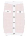 Balmain Tweed Skirt In Pink