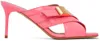 Balmain Pink Uma Mules In 437 Bubble Gum