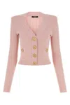 Balmain Pink Viscose Blend Cardigan