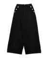Balmain Lurex Pinstriped Pants In Black