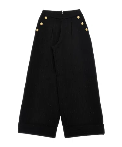 BALMAIN BALMAIN KIDS PINSTRIPED WIDE-LEG PANTS