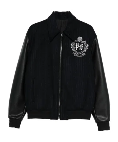 BALMAIN BALMAIN ZIP-UP PANELLED BOMBER JACKET