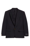 Balmain Pinstripe Wool Tuxedo Jacket In Black