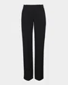 Balmain Wool Trousers With Front Pleats And Wide Leg In Black