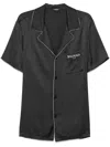 Balmain Shirt In Black Viscose In Black