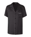 Balmain Shirt In Black Viscose In Black