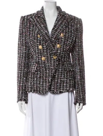 Pre-owned Balmain Plaid Print Blazer W/ Tags In Multi