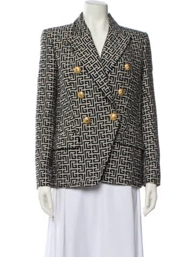 Pre-owned Balmain Plaid Print Blazer W/ Tags In Multi