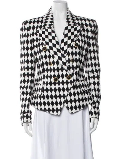 Pre-owned Balmain Plaid Print Blazer W/ Tags In Multi