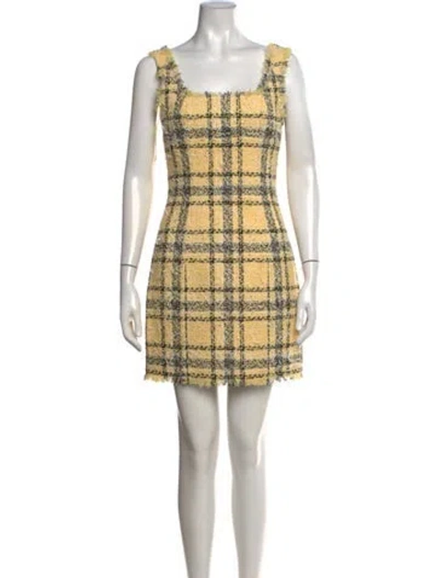 Pre-owned Balmain Plaid Print Mini Dress W/ Tags In Multicolor
