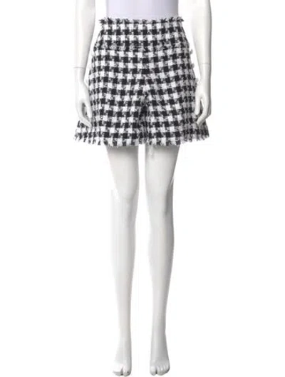 Pre-owned Balmain Plaid Print Mini Shorts W/ Tags In Black