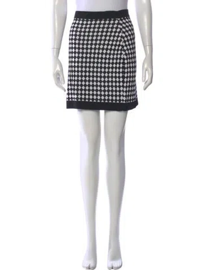 Pre-owned Balmain Plaid Print Mini Skirt In Silver