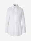 Balmain Cotton Poplin Shirt In White