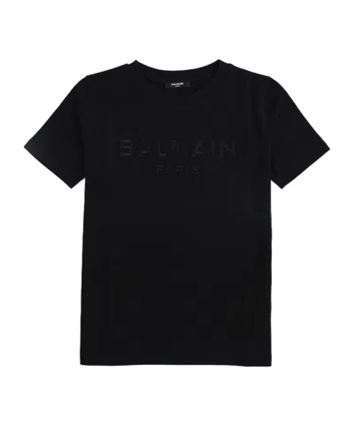 Balmain Plain Jersey T-shirt In Black