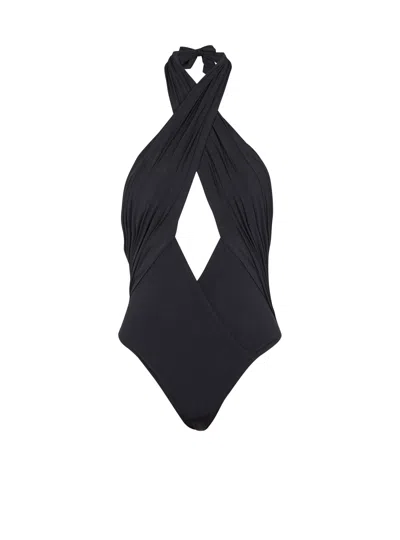 BALMAIN PLAIN ONE-PIECE SWIMSUIT
