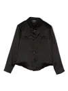 Balmain Plain Silk Shirt In Black
