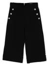 Balmain Pleat-detail Wide-leg Trousers In Black
