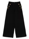 Balmain Lurex Pinstriped Pants In Black