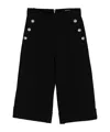 Balmain Pleat-detail Wide-leg Trousers In Black