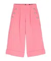 Balmain Pleat-detail Wide-leg Trousers In Pink