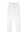 Balmain Pleat-detail Wool Trousers In White