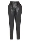 Balmain Faux Leather High-rise Slim Trousers