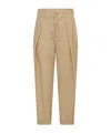 Balmain Pleat-detailing Wool Chino Trousers In Nude