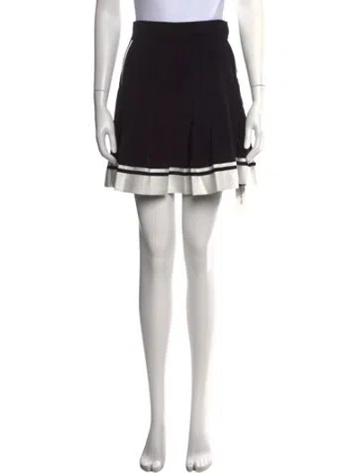 Pre-owned Balmain Pleated Accents Mini Skirt In Black