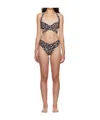 Balmain Pleated Bikini Set In Multi