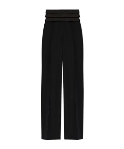 Balmain Pleated Casual Pants In Black