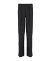 Balmain Straight Leg Pleated Pants With Pockets And Belt Loops In Black