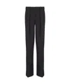 Balmain Straight Leg Pleated Pants With Pockets And Belt Loops In Black