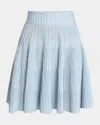 Balmain Textured Knit Flared Skirt