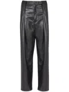 Balmain Straight-leg Leather Pants In Black