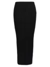 Balmain Ribbed High-waisted Midi Skirt In Black