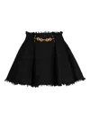 Balmain Pleated Mini Skirt In Multi