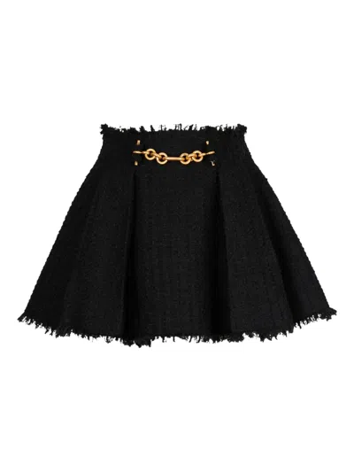 Balmain Pleated Mini Skirt In Multi