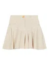 Balmain Plain Flared Skirt In Neutral
