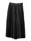 Balmain Pleated Monogram Trousers In Black