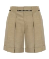 Balmain Pleated Shorts In Nude