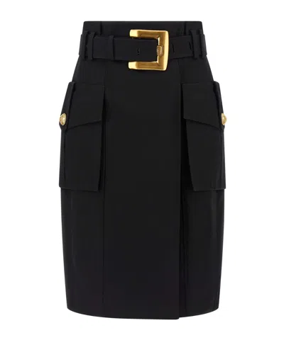 BALMAIN PLEATED SKIRT