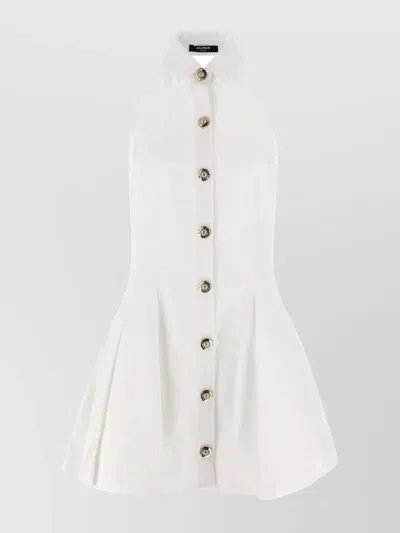 Balmain Backless Dress In White